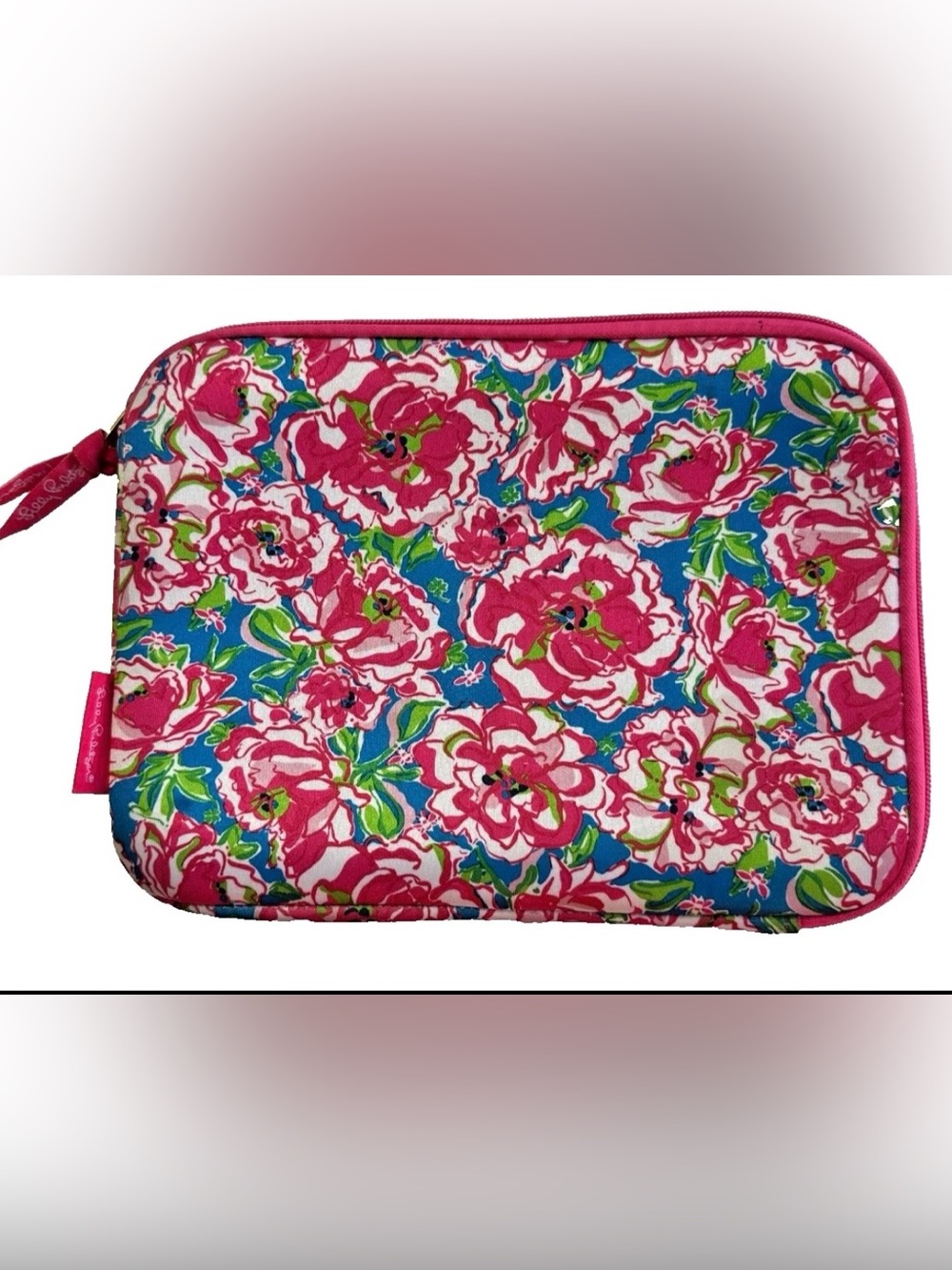 Lily Pulitzer Pink Blue Floral Tablet Sleeve